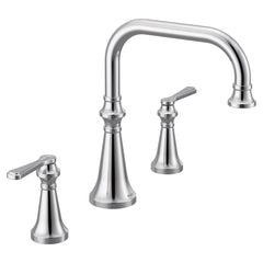 Moen TS44503 Two Handle Deck-Mount Roman Tub Faucet Trim Valve Required in Chrome