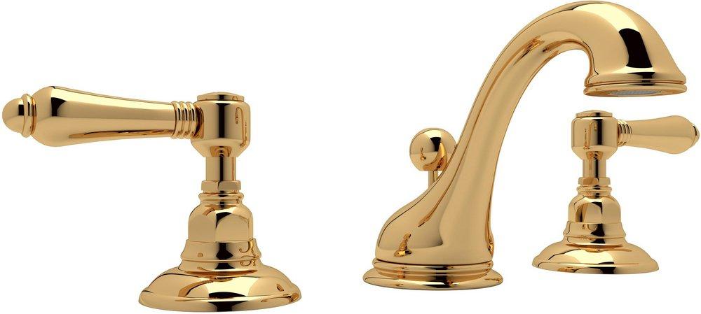 Rohl A1408LMIB-2 Viaggio Two Handle Widespread Bathroom Sink Faucet in Italian Brass