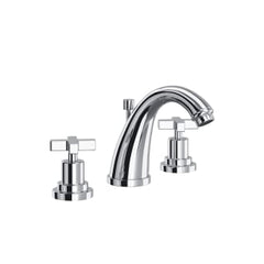 Rohl A1208XMAPC-2 Lombardia Widespread Lavatory Faucet With C-Spout