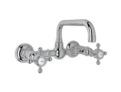 ROHL A1423XMAPC-2 Acqui Two Handle Wall Mount Bridge Bathroom Sink Faucet in Polished Chrome