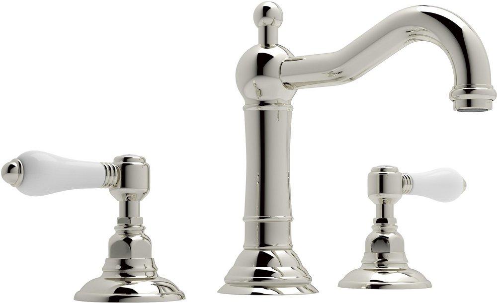 ROHL A1409LPPN-2 Country Bath Two Handle Widespread Bathroom Sink Faucet in Polished Nickel