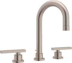 RohL A2208LMSTN-2 Lombardia Two Handle Widespread Bathroom Sink Faucet in Satin Nickel