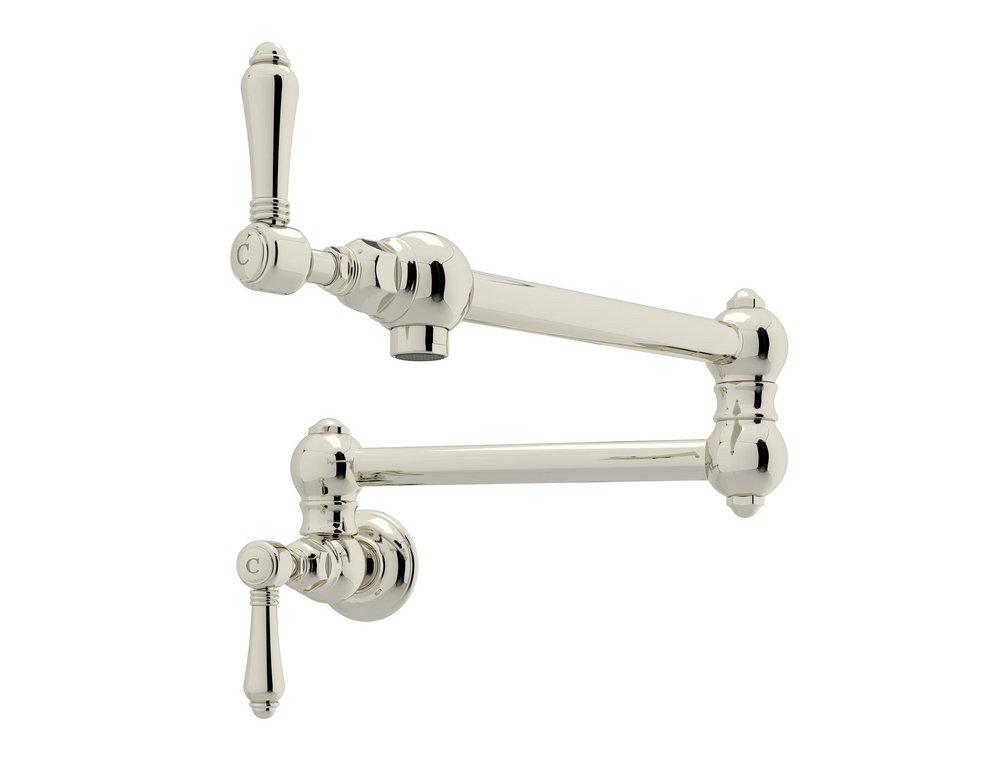 ROHL A1451LMPN-2 Wall Mount Pot Filler in Polished Nickel