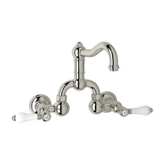 Rohl A1418LPPN-2 Country Bath Two Handle Bridge Bathroom Sink Faucet in Polished Nickel