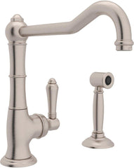 Rohl A3650/11LMWSSTN-2 Cinquanta Single Handle Kitchen Faucet with Side Spray