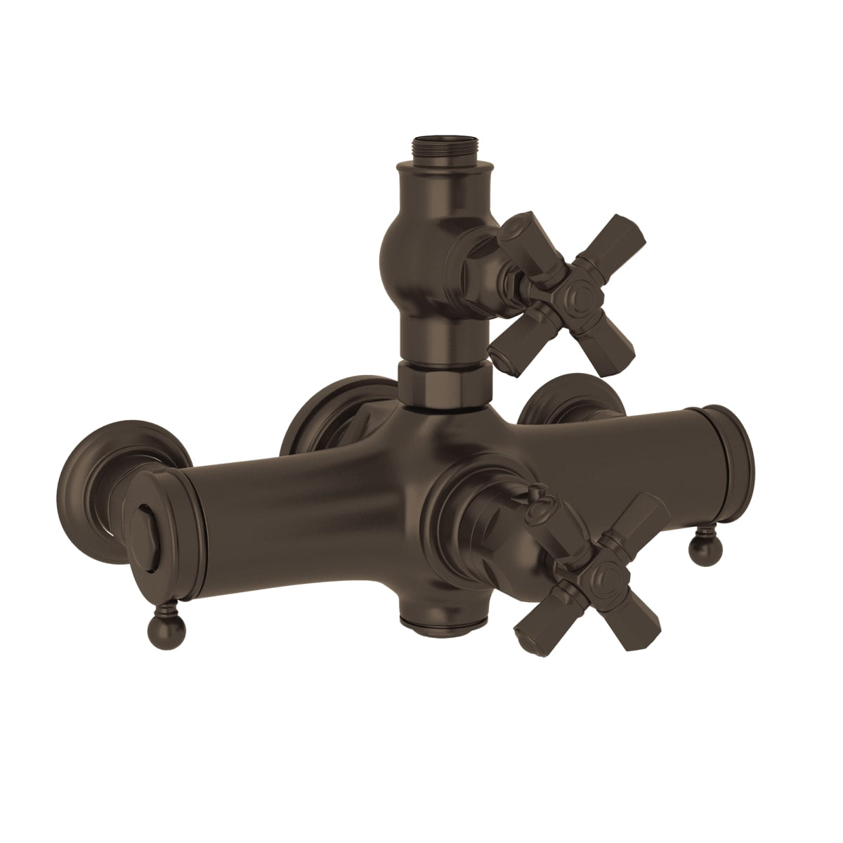 Rohl A4817XMTCB Palladian Exposed Therm Valve With Volume and Temperature Control in Tuscan Brass