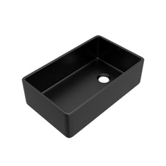 Rohl AL3220AF163 Allia 32 Fireclay Single Bowl Farmhouse Apron Front Kitchen Sink in Satin Black