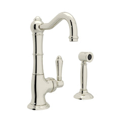 Rohl A3650LMWSPN-2 Acqui Kitchen Faucet With Side Spray in Polished Nickel