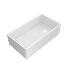 ROHL AL3620AF100 Lombardia 35-1/2 x 19-7/8 in. Fireclay Single Bowl Farmhouse Kitchen Sink in White