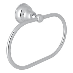 ROHL CIS4APC Wave Oval Closed Towel Ring in Polished Chrome