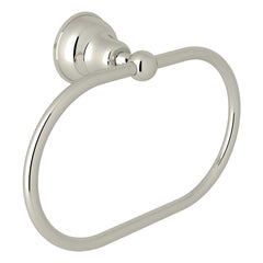 Rohl CIS4PN House of Rohl Oval Closed Towel Ring in Polished Nickel