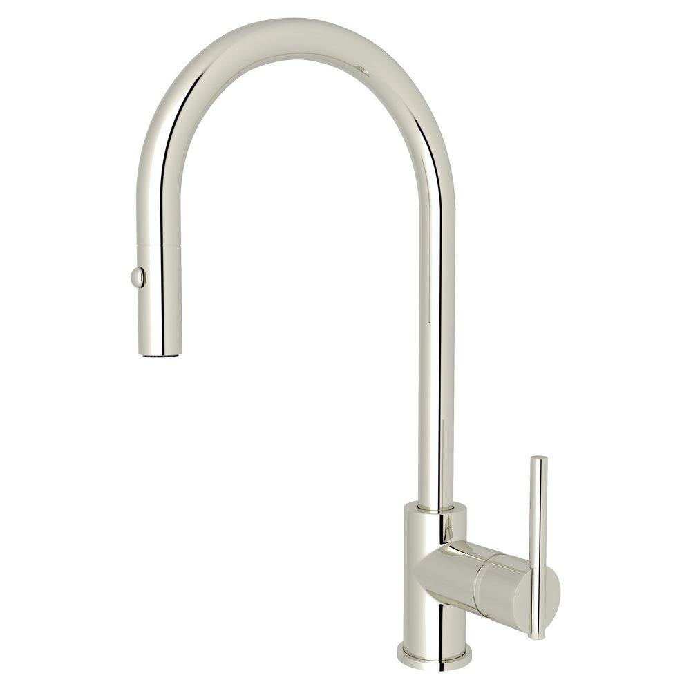 ROHL CY57L-PN-2 Pirellone Pull-Down Kitchen Faucet in Polished Nickel