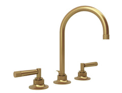 Rohl MB2019LMFB-2 Graceline Two Handle Widespread Bathroom Sink Faucet in French Brass