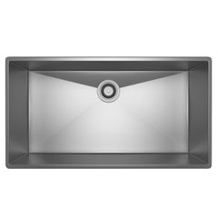 ROHL RSS3318SB Lombardia 34-1/2 x 19-1/2 in. No Hole Stainless Steel Single Bowl Dual Mount Kitchen Sink