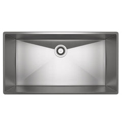 ROHL RSS3318SB Lombardia 34-1/2 x 19-1/2 in. No Hole Stainless Steel Single Bowl Dual Mount Kitchen Sink