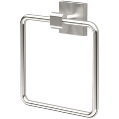 Gatco 4072 Elevate Suite Rectangular Closed Towel Ring in Satin Nickel