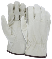 MCR Safety 3401L Leather Drivers Work Gloves, Unlined Grain Pigskin