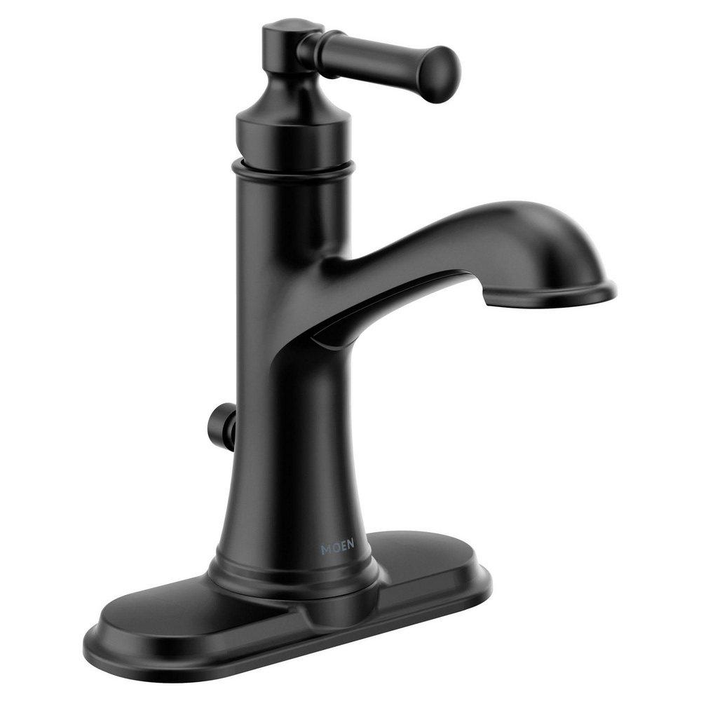 Moen 6803BL Dartmoor Single Handle Bathroom Sink Faucet in Matte Black