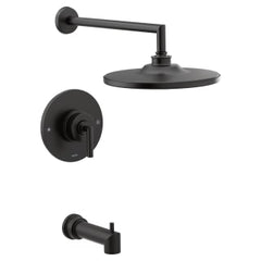 Moen TS22003EPBL Arris Posi-Temp 1-Handle 1-Spray Eco-Performance Tub and Shower Faucet Trim Kit in Matte Black (Valve Not Included)