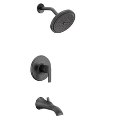 Moen UTS2203EPBL Doux M-CORE 2-Series Eco Performance 1-Handle Tub and Shower Trim Kit in Matte Black (Valve Sold Separately)