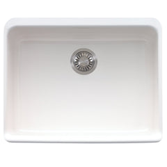 Franke MHK110-24WH Manor House 23-5/8 x 19-7/8 in. Fireclay Single Bowl Farmhouse Kitchen Sink