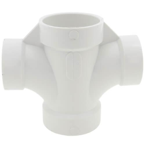 IPEX 192188 2 x 1-1/2 PVC DWV Double Sanitary Tee P429-251