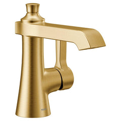 Moen S6981BG Flara Single Handle Monoblock Bathroom Sink Faucet in Brushed Gold