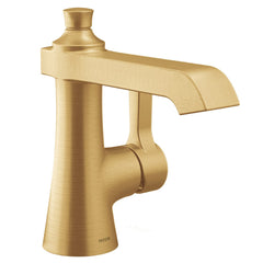 Moen S6981BG Flara Single Handle Monoblock Bathroom Sink Faucet in Brushed Gold