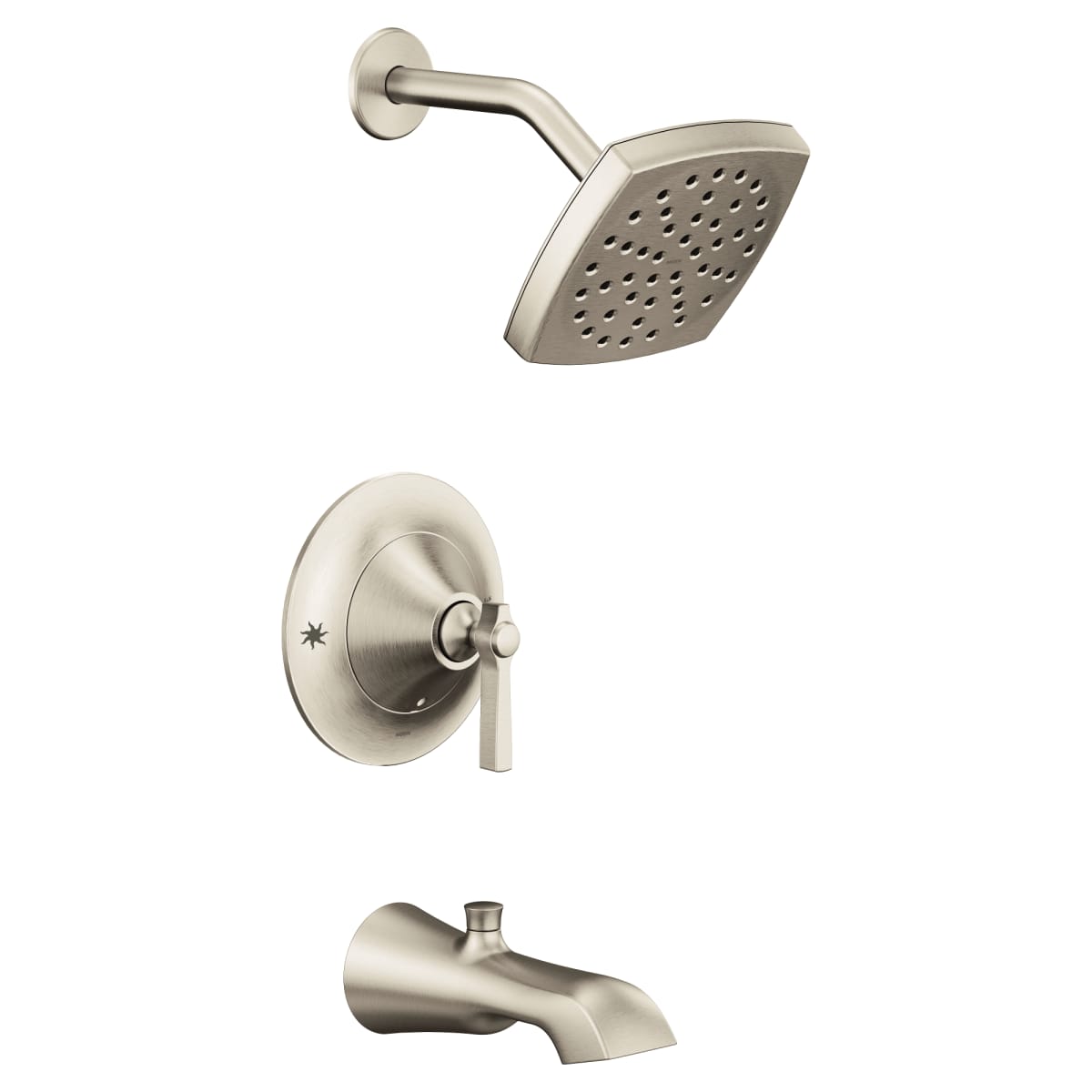 Moen TS2913EPBN Flara Posi-Temp Eco-Performance 1-Handle Tub and Shower Faucet Trim Kit in Brushed Nickel (Valve Sold Separately)