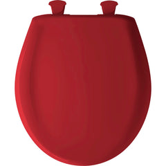 Bemis 200SLOWT 153 Round Plastic Toilet Seat in Red with STA-TITE Seat Fastening System, Easy Clean and Whisper Close