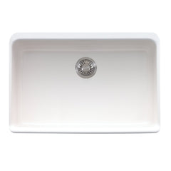 Franke MHK110-28WH Manor House 27-5/8 x 19-3/4 in. Fireclay Single Bowl Farmhouse Kitchen Sink in White