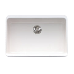 Franke MHK110-28WH Manor House 27-5/8 x 19-3/4 in. Fireclay Single Bowl Farmhouse Kitchen Sink in White