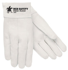 MCR Safety 4909 Red Ram Leather Welding Work Gloves Grain Goatskin 2.5 Band Top