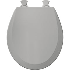 Bemis 500EC-162 Round Enameled Wood Toilet Seat in Silver