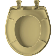 Bemis 200SLOWT 031 Round Plastic Toilet Seat in Harvest Gold