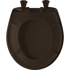 Bemis 200SLOWT 248 Round Plastic Toilet Seat in Espresso Brown