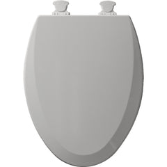 Bemis 1500EC 162 Elongated Closed Front Toilet Seat with Cover in Silver