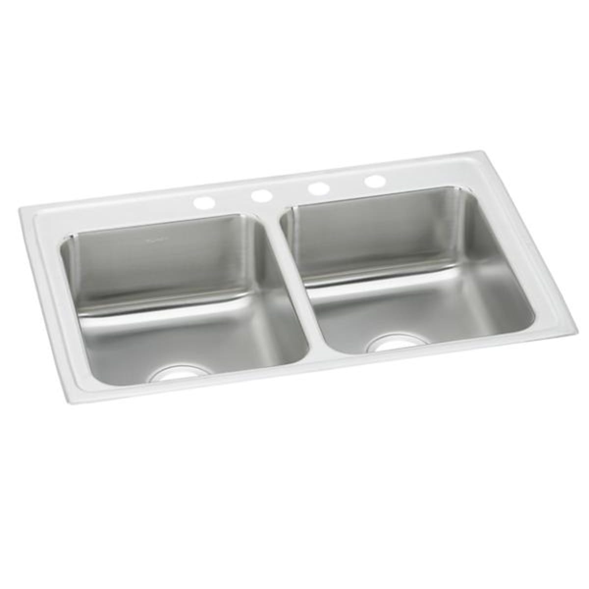 Elkay PSR43221 Celebrity Stainless Steel 43 x 22 x 7-1/8 1-Hole Equal Double Bowl Drop-in Sink