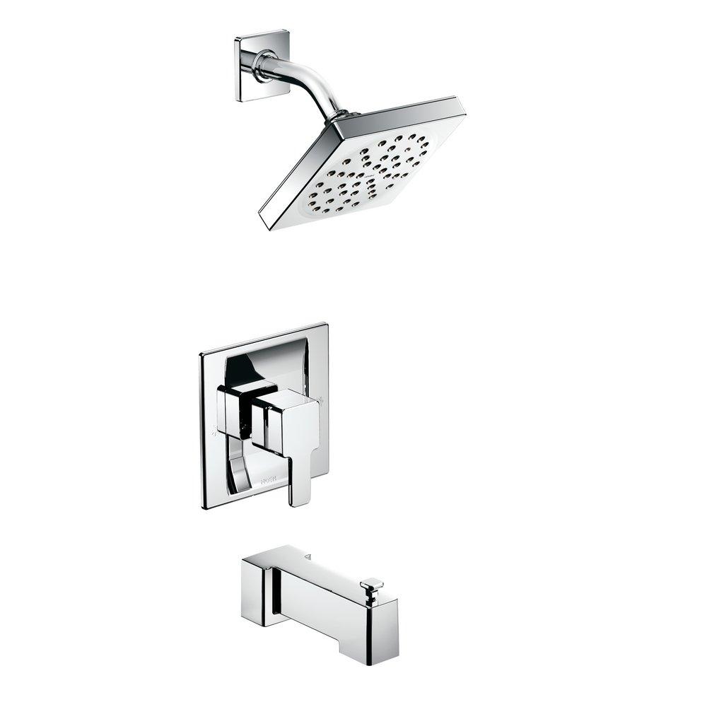 Moen TS2713EP 90 Degree One Handle Single Function Bathtub & Shower Faucet in Chrome (Trim Only)