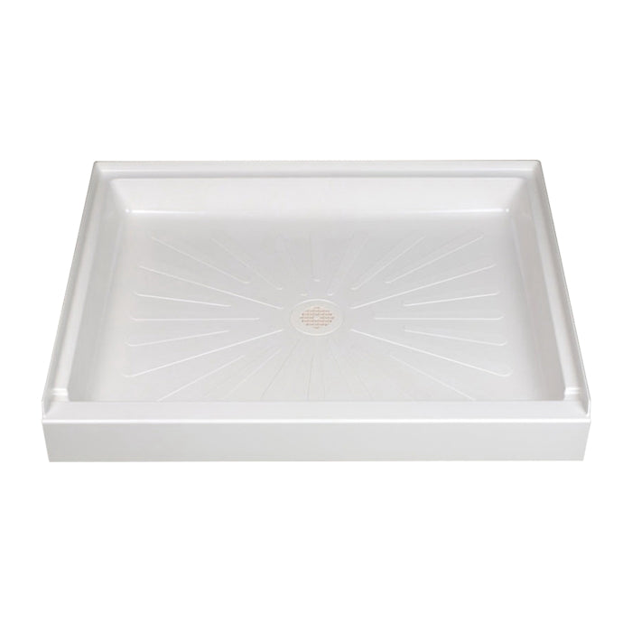 Mustee 3442M Durabase Center Drain Shower Base 34 in L x 42 in W x 5-1/2 in H