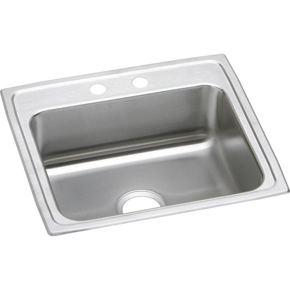 Elkay LRAD2219602 Lustertone Classic Stainless Steel 22 x 19-1/2 x 6 Single Bowl Drop-in ADA Sink