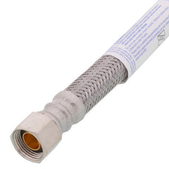 Plumbshop PLS1-12DWF 12 Braided Stainless Steel Dishwasher Connector w/ Flag Label 3/8 x 3/8 Compression Thread