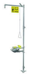 Bradley S19314BFSS Halo 1-1/4 in. NPT 316 and 304 Stainless Steel Floor Mount Safety Shower Eye/Face Wash Barrier