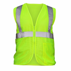 SAS Safety 690-1109 High-Vis Class 2 Flame Retardant Vest, Large, Yellow