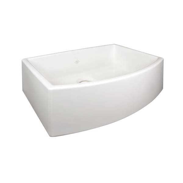 ROHL RC3021WH SINK 29X20 SINGLE BOWL BOWED APRON FRONT FIRECLAY