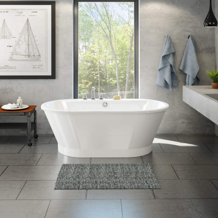 MAAX 103903-000-002-100 SOAKER 66X36 BRIOSO WHT OVAL FREESTANDING