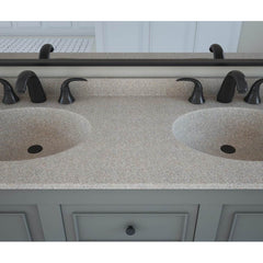 Swan CH022732B.040 Vanity Top 22-1/2X73 Bermuda Sand Double Bowl