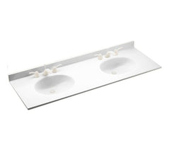 Swan CH022732B.125 Vanity Top 22-1/2x73 Cloud White Double Bowl