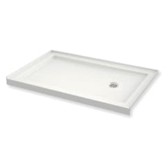 MAAX 410006-501-001 BASE 60X36 410006-L-501-001 WHT B3ROUND - ALCOVE LH DRAIN