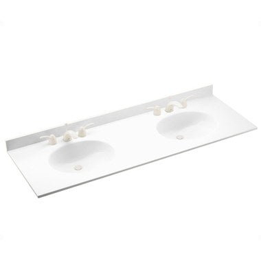 Swan VT022612B.130 Vanity Top 22X61 Dbl Bwl